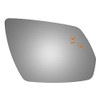 Passenger Side Replacement Power Mirror Glass with Blind Spot Warning