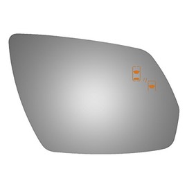 Passenger Side Replacement Power Mirror Glass with Blind Spot Warning for 2015-2016 Hyundai Genesis