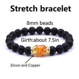 HYHONEY Crown Bracelets Bead Bracelet Mens Bracelet Womens Bracelets Matching Couple Zircon Crown Fashion Jewelry Elastic Adjustable Charm Jewelry for Men Women
