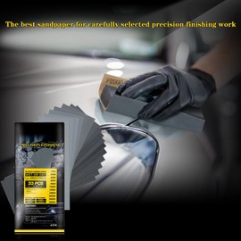 Nutmanel Wet and Dry Sandpaper, 33Pcs Grits Fine Sandpaper Waterproof Abrasive Emery SandingPaper Sheets Grade Abrasive Sanding Paper 23 x 9.5CM 150 to 5000 Grit Sander Paper for Automotive, Wood, DIY