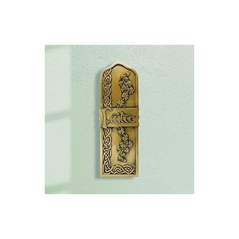 Royal Tara Bronze Failte Wall Hanging Plaque Irish Welcome Handcrafted