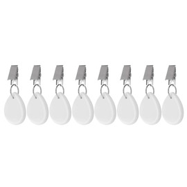 Tablecloth Weights, 8 Pieces Marble Tablecloth Pendants, Tablecloth Weights with Clips for Family Party Camping Wedding Garden Picnic (White)