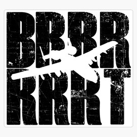 HOF Trading Brrrrt A-10 Warthog Military Aircraft Vinyl Sticker Waterproof Decal Laptop Wall Window Bumper Sticker 5 inch (HOF-VETERAN-STICKERS-7506)