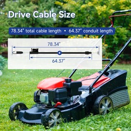 SHIQINHA 946-04728A Single Speed Drive Cable Compatible with Craftsman M220 M210 Troy Bilt TB200 TB210 MTD Self Propelled Lawn Mower Rotary 15102, 746-04728 Control Cable Lawnmower Replacement Parts