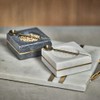 Zodax | White Marble and Brass | Square Salt and