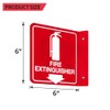 Fire Extinguisher Projecting Sign with Down Arrow - Shopping Office