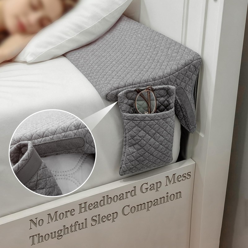 JZHLLA Triangle Bed Gap Filler Queen, Prevent Items from Falling