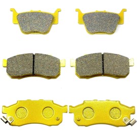 Master Chen Front Rear Brake Pads Brakes for Honda Pioneer 500 SXS500M2 700 SXS700M2 D 700-4 SXS700M4 2015 2016 2017 2018 2019 2020 2021 06451/06452-HL3-A00 06435-HN8-016 FA712 FA713 FA373 MC0006