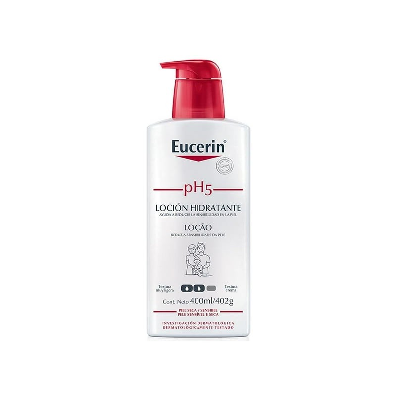 Crema corporal Eucerin líquida pH5 para piel seca y sensible