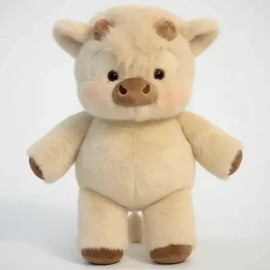 Peluche Vaquita Afelpada 45 Cm Beige