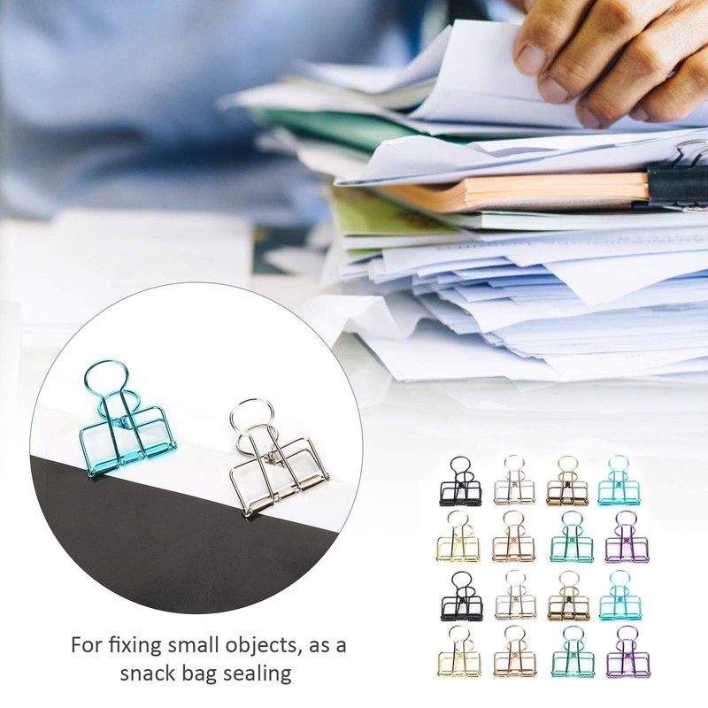 Hollow Binder Clips, Portable Firm Paper Dovetail Clip, for Office