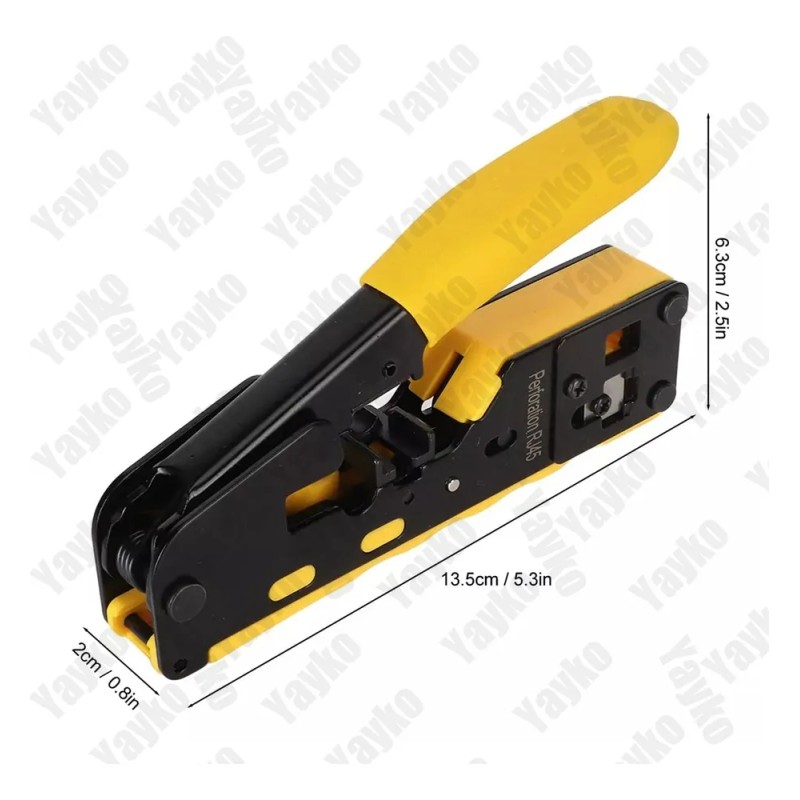 Crimpadora Para Conectores Pasantes Rj45 Cat7 Cat6 Cat5 Rj11
