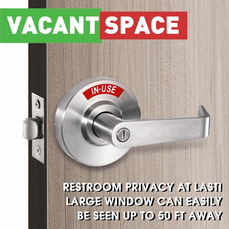 VACANTSPACE Vacant or in-Use Bathroom Indicator Privacy Handle Lock |