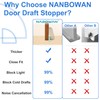 NABOWAN 32" Weighted Under Door Draft Stopper -Triangular Door Draft