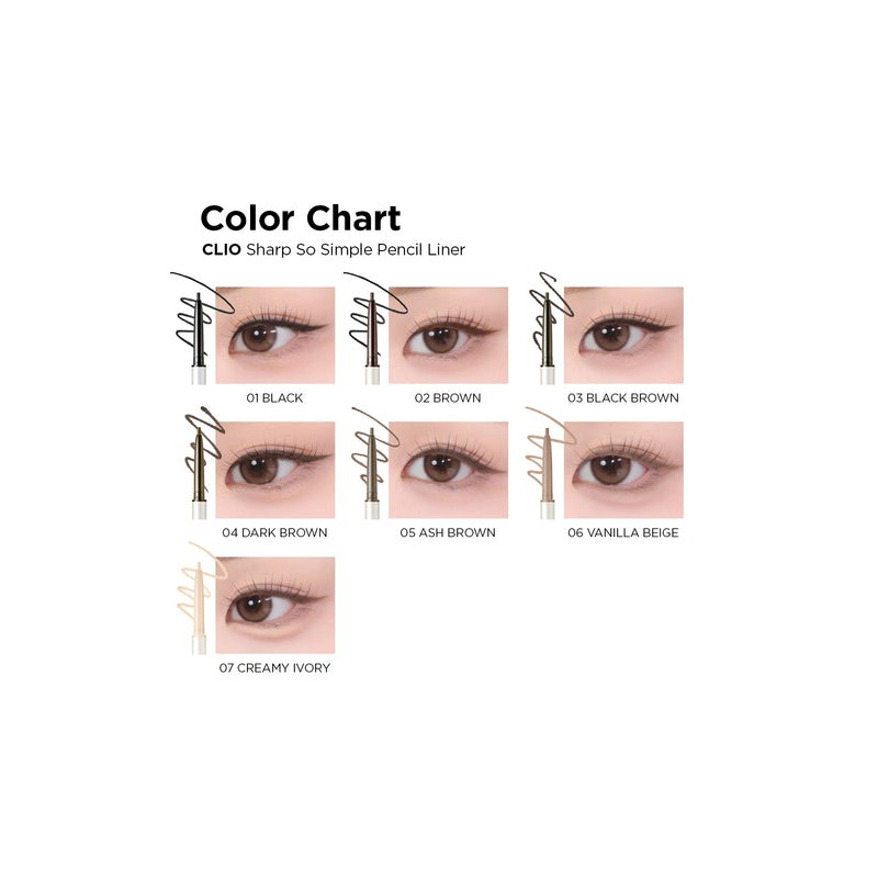 CLIO [CLIO]*renewal* Sharp So Simple Waterproof Pencil Liner (5 colors)
