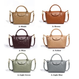 NFengHe Dumpling Crossbody Bags for Women Trendy Leather Small Purse Mini Handbag, A-brown