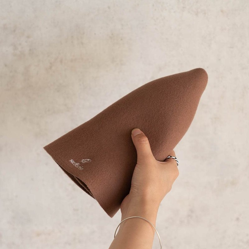 Nakota Outdoor Felt Sauna Hat, Hat, Sauna Cap, Black