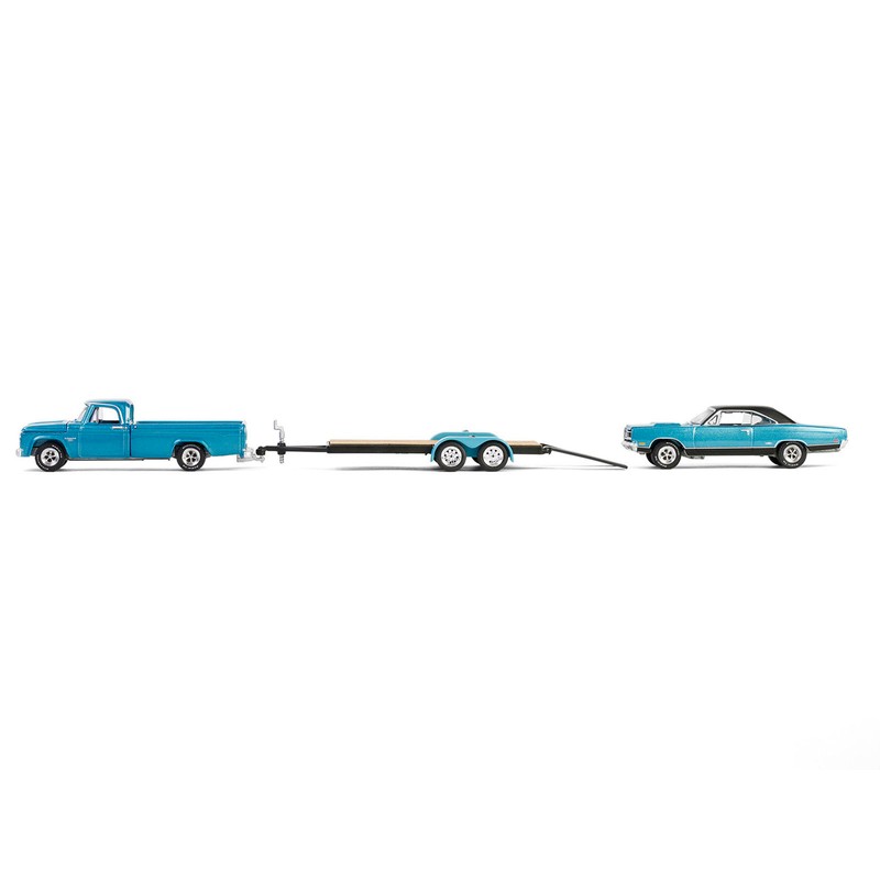 1969 Plymouth GTX and 1967 Dodge D-200 Pickup Truck Turquoise