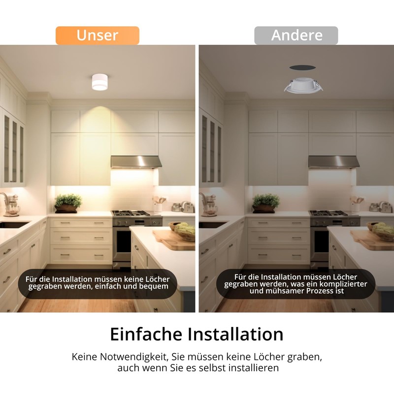 Temgin IP65 Ceiling Light Surface-Mounted White Matt LED 12 W