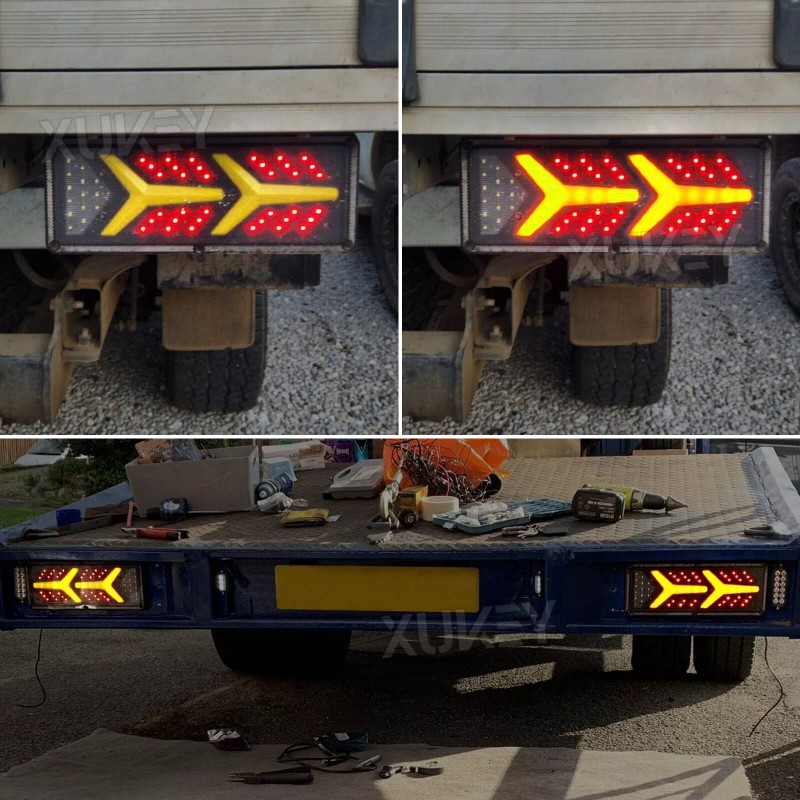 XUKEY Pair 76LED Truck Tail Brake LED Sequential Flowing LED