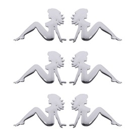 6X Nice Lady Car Vehicle Decoration Sticker Emblem Logo Badge
