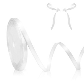 Valentine Ribbon White Ribbon Hair Ribbon Ribbons For Crafting Silk Satin Ribbon For Gift Wrapping Ribbon Ribbon For Flower Bouquet Hair Ribbons For Women White Satin Ribbon Satin Ribbon 23 m 6 mm Ribbon For Hair Valentines Day Decorations