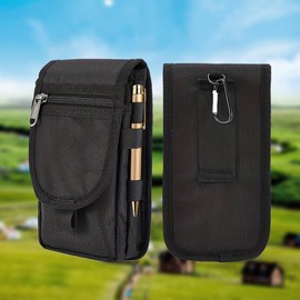 Dual Phone Holster,Belt Phone Pouch, Large Smartphone Pouch Cell Phone Holder, Multi-Purpose Tactical Phone Pouch, Cell Phone Holder for Work, Hiking, Camping, Barbecue, Rescue