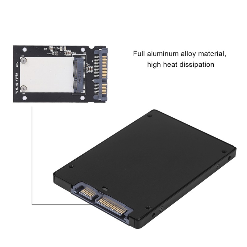 Metal mSATA to 2.5" SATA III HDD SSD Converter Adapter