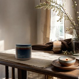 Best Candles for Men - Sea Salt, Petitgrain, & Sandalwood Scented Candle for Men, Manly Smelling Candles for Men's Bedroom, 12oz Soy Candle with 70hr Burn Time (Oasis), Amber