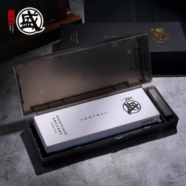 MITSUMOTO SAKARI Japanese Knife Sharpening Stones, Kitchen 2000/6000 Coarse and Fine Precision Sharpener Whetstone, Professional Knife Sharpener with TPR Rubber Non-Slip Base