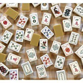,Acrylic Luxury Mahjong,American Mahjong Set with 160 Tiles,Aqua Pearl Mahjong Tiles,Custom 4-Layer Mahjong TilesColor: Turmeric