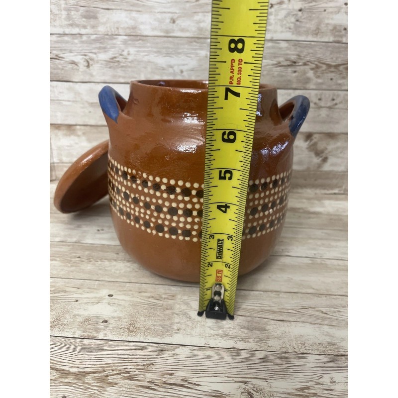 Olla de Barro con tapa Terracota Bean Soup Pot with