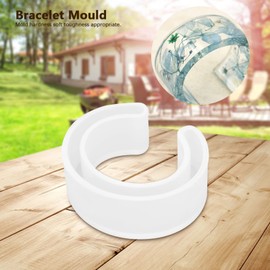 KUIDAMOS Moldes de silicona para joyería, molde para brazaletes con fuente C M, buena liberación de moldes, molde para brazaletes, 15 cm x 15 cm x 3 cm