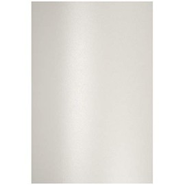 Netuno 10 x Glossy Cardboard, White, DIN A5, 148 x 210 mm, 300 g, Aster Metallic White Craft Cardboard, Mother of Pearl Effect Cardboard, Metallic for Wedding Cards, Invitations, Birthday,