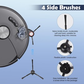 S8 Maxv Accessories Kit Compatible with Roborock S8 Max/MaxV Ultra Robot Vacuum, 2 Set Main Brush, 2 HEPA Filter, 4 Side Brush, 4 Mop Cloth + Edge Mop Cloth, 4 Dust Bag