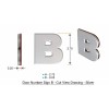 BUILDINGSIGNS.COM Apartment Number 5B Sign/Mailbox Number Sign, (Silver,3D,...