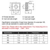 BOZONLI M4 Cage Nuts, Stainless Steel Captive Nuts, Mounting Cage
