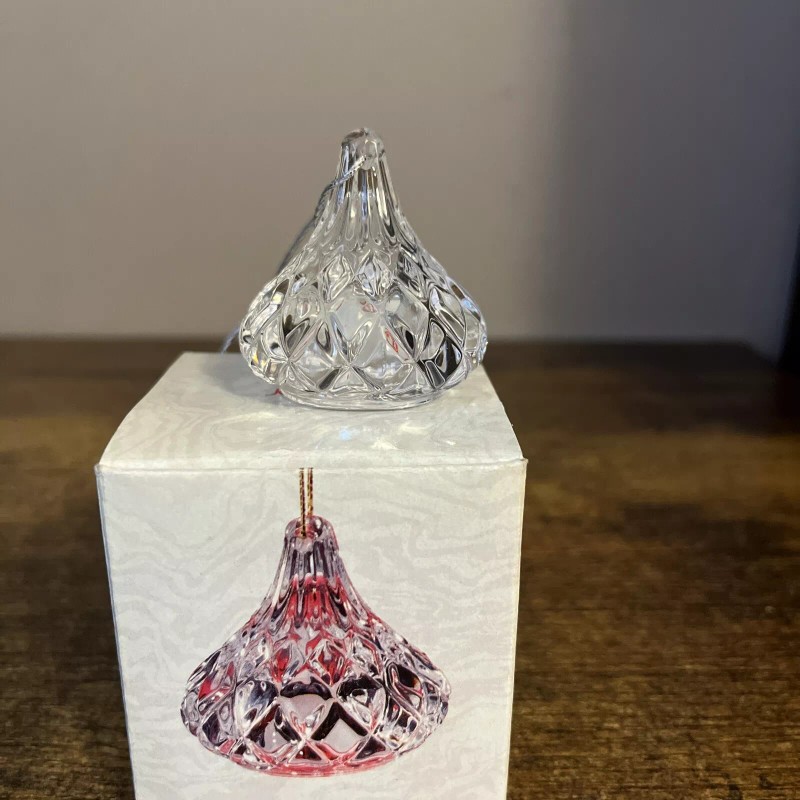Jonal Crystal Hershey Christmas Kiss 1 3/4" Ornament Full Lead