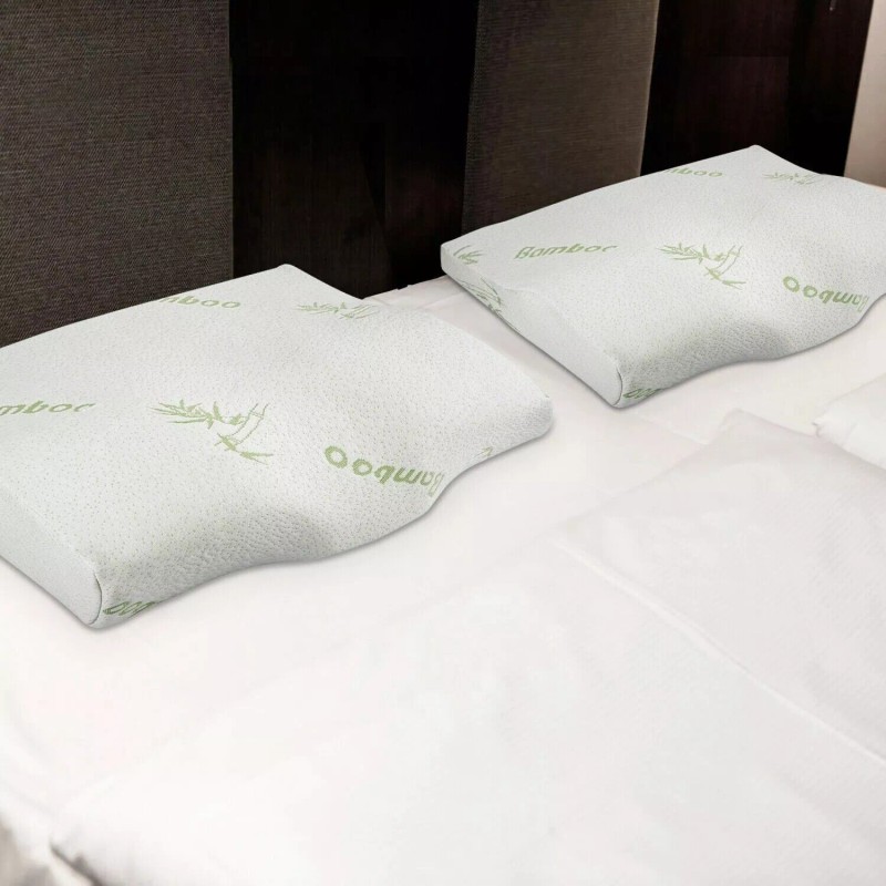 Bamboo Hypoallergenic Shredded Memory-Foam Pillow-Orthope - King