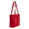 Vera Bradley Women's Cotton Small Vera Tote Bag, Cardinal Red,