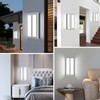 MOZUGUTAO Modern Outdoor Wall Light, 12W 6000K Outdoor Porch Light,