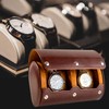 Mr.Okay 2 Watch Travel Case -Classic Leather Watch Case With