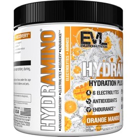 Evlution Nutrición HYDRAMINO Multiplicador de hidratación completo, los 6 electrolitos, vitaminas C y B, aminoácidos que aumentan la hidratación,...  