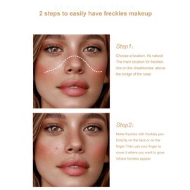 2 pieces Freckles Pen, Faux Freckle Pen, Natural Freckle Pen, Waterproof, Durable, Easy to Colour, Faux Freckles Makeup Pen, Makeup Summersprout Pen