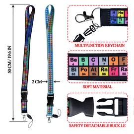 Tbecor 2Set Neck Lanyard for Keys ID Badge Holder Keychain USB Phones Camera for Men Women Nurse Doctor Students Workers Kids (Element)