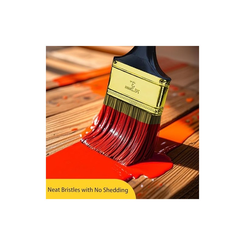 Paint Brush Set, 20 Pack Paint Brushes, 5 Sizes (1"