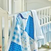 Patchwork Crib Bedding Set Blue Ocean Plaid Design 3 Pieces