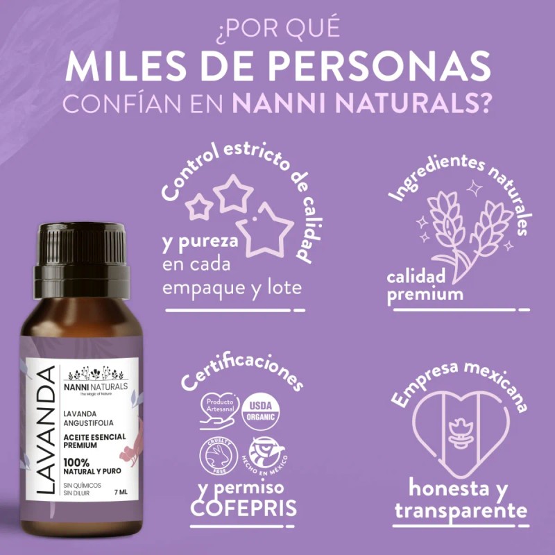 Aceite Esencial De Lavanda Puro 15ml Para Difusor Y Aroma