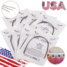 CAREPACY 100pcs Dental Orthodontic Super Elastic Niti Arch-Wire Round Natural Form 12-18 - 012 lower -100Pcs