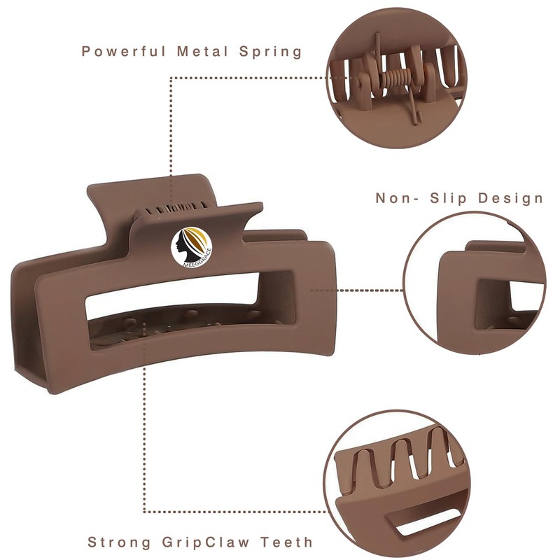 meeggrace Non-Slip Matte Hair Clips for Women, Claw Clips for